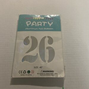 Foil 40 inch number 26 balloon….new!!